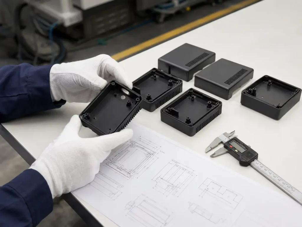 Injection molding production quality check
