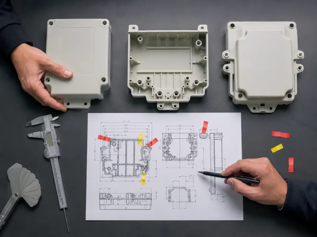 injection molding DFM plastic part design risk review