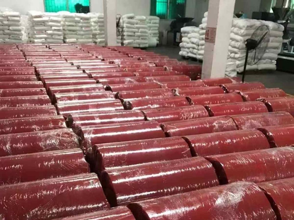 poultry manure belt rolls packed for export
